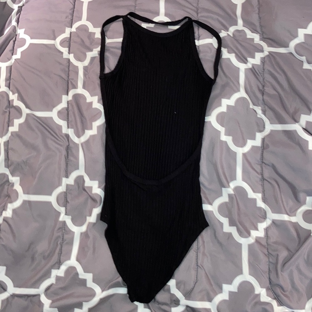 Soprano Black Bodysuit with Open Back. Size: XS - Picture 2 of 2